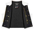 Legendary LowLife 'White Monster' Perforated Leather Club Vest