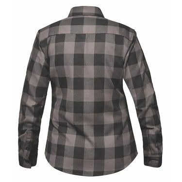 Womens Armored Flannel Black & Gray in black flannel — view 2 of 2
