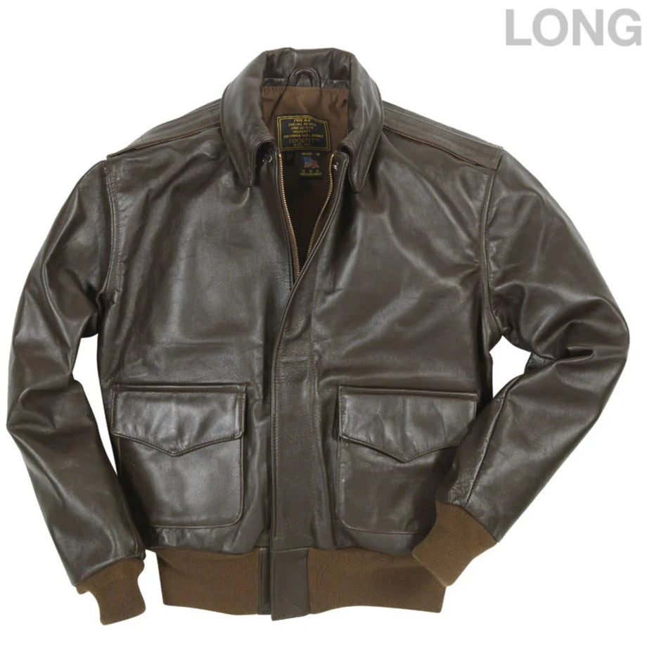 Cockpit USA Mens Horsehide A-2 Leather Flight Jacket