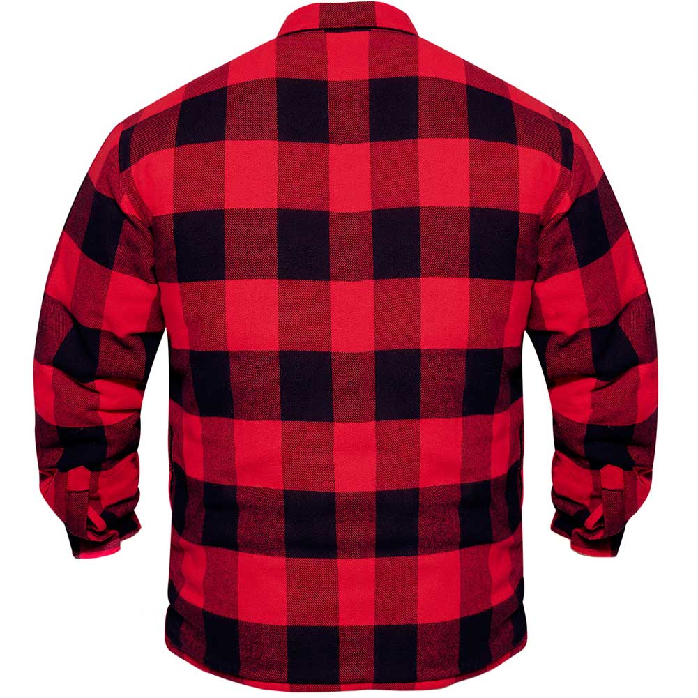 Rothco Mens Quilt Lined Red Plaid Flannel Shirt