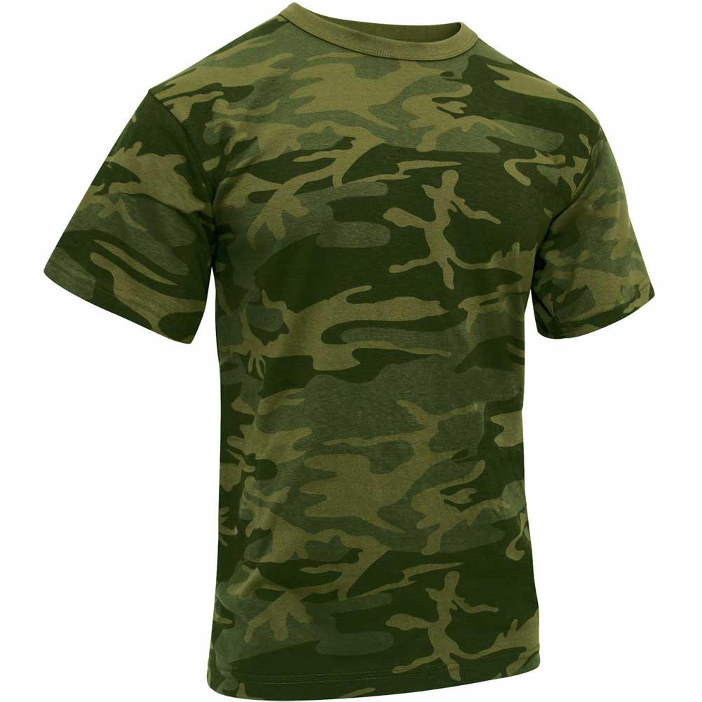 Rothco Camo Shirt | Mens Camouflage T Shirt | Legendary USA Green Camo / Medium (37-39)