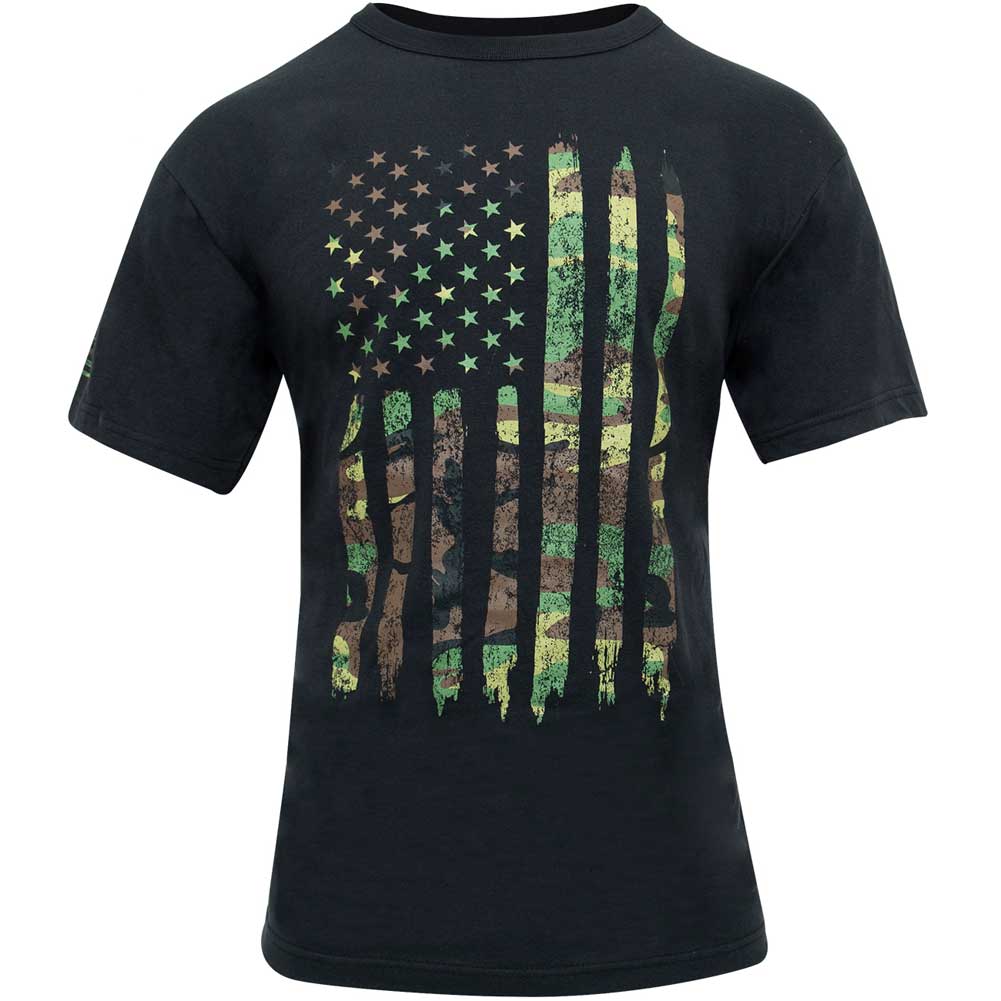Rothco Mens Distressed US Flag Athletic Fit T-Shirt