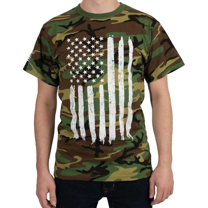 Rothco Mens Camouflage US Flag T-Shirt