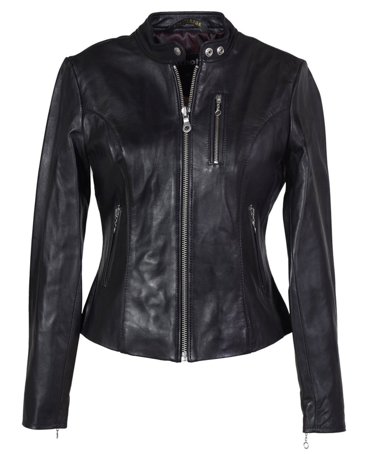 Schott NYC Collection Women's Lambskin "Cafe" Leather Jacket