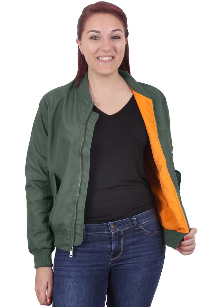 Rothco Womens MA-1 Lightweight Nylon Flight Jacket
