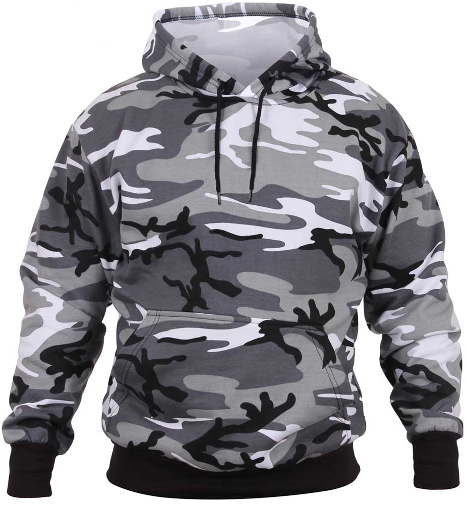 Mens Camouflage Pullover Hooded Sweatshirt (5 color choices)