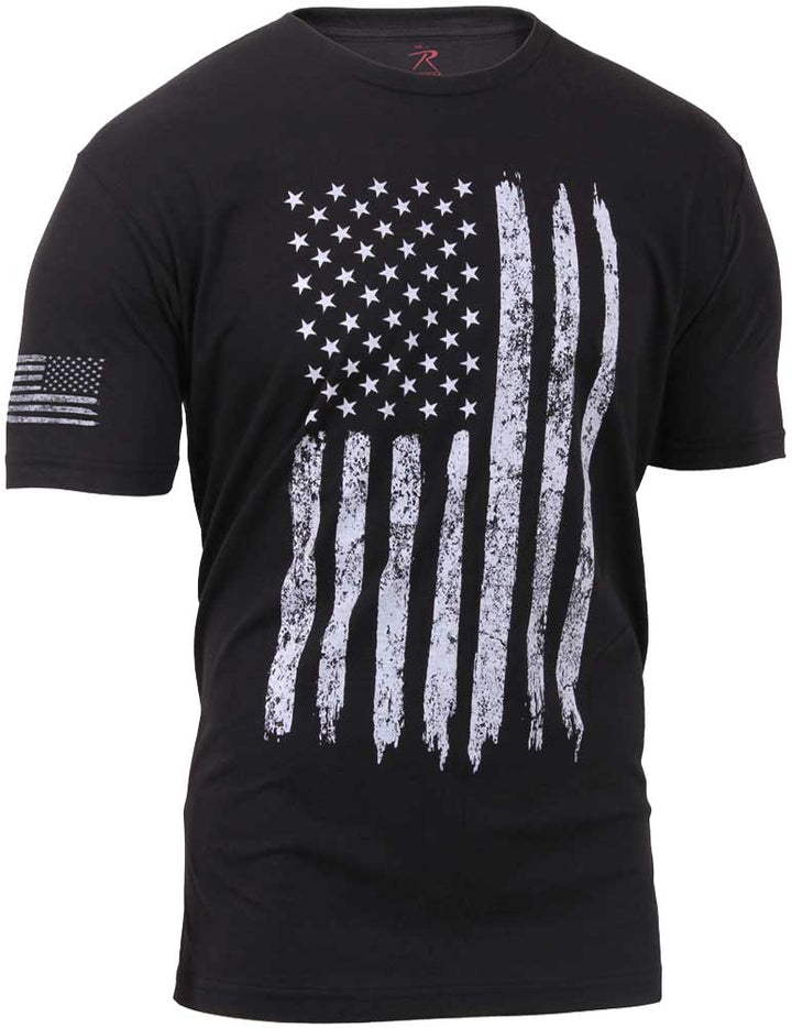 Rothco Mens Distressed US Flag Athletic Fit T-Shirt