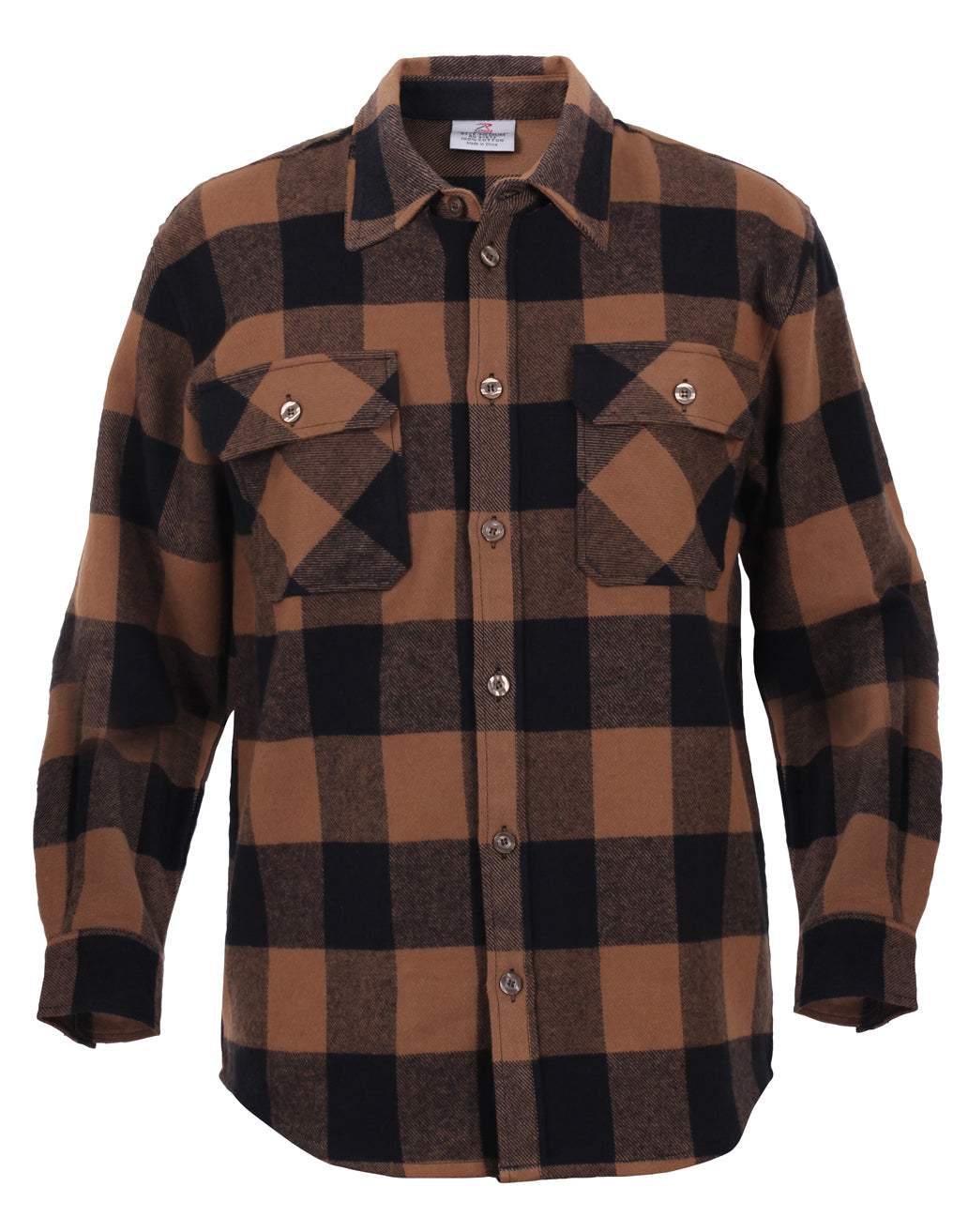 Cotton Flannel Shirt in Coyote Brown