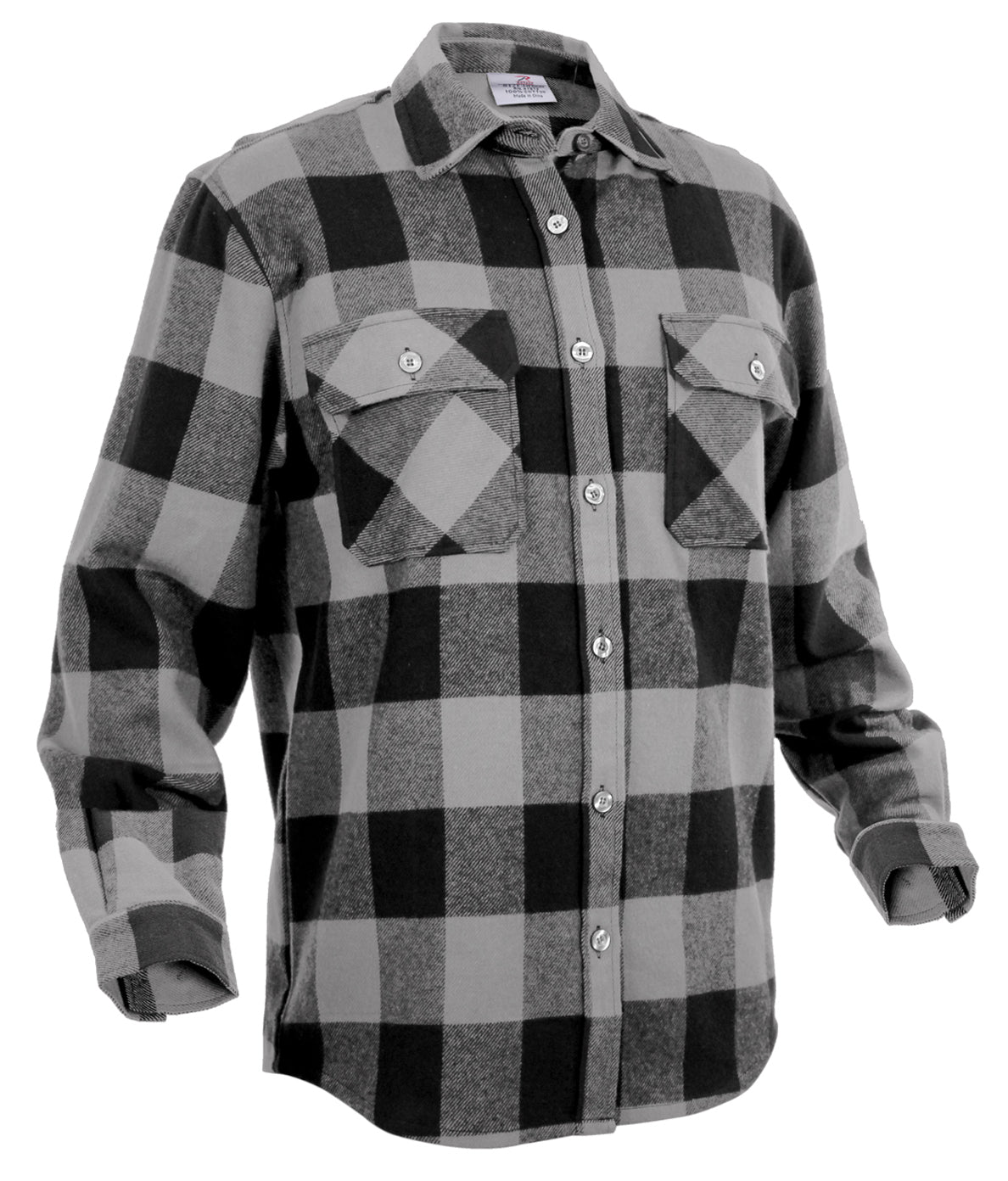 Braveman Men's Buffalo Plaid Button Down Flannel Shirt