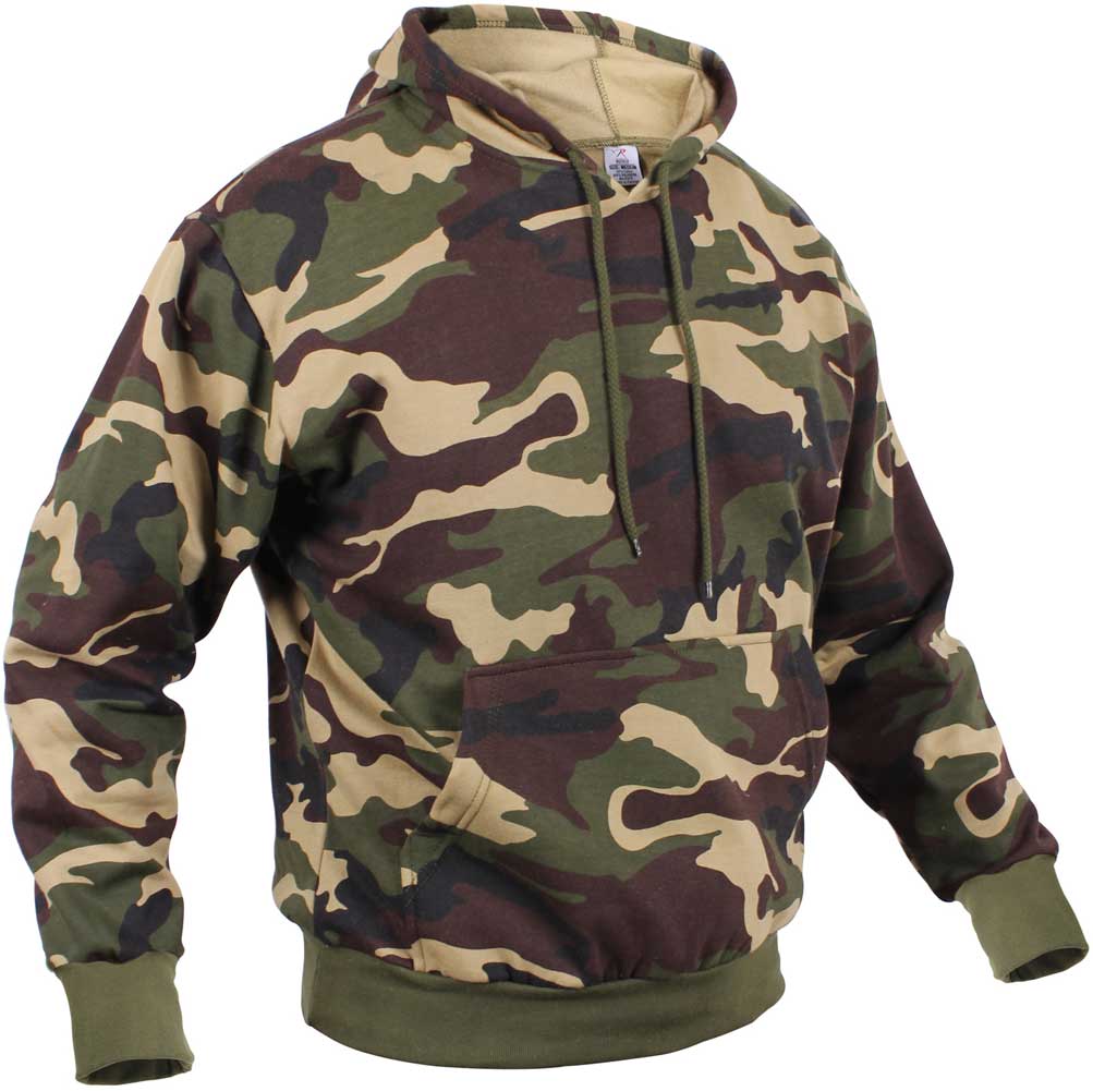 Mens Camouflage Pullover Hooded Sweatshirt (5 color choices)