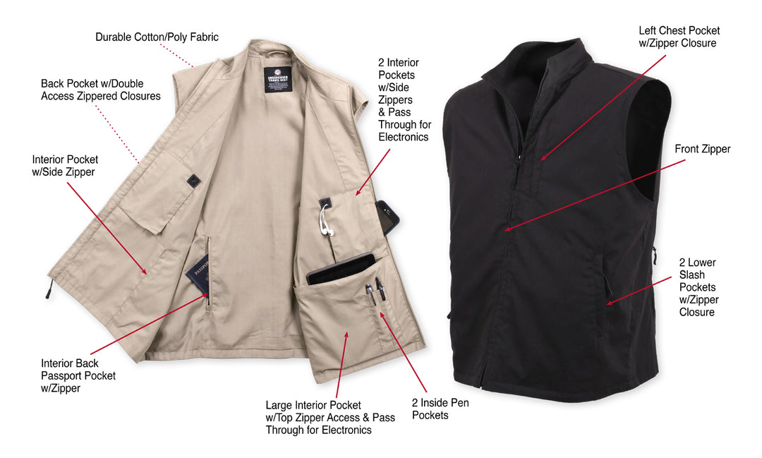 Undercover Travel Vest by Rothco