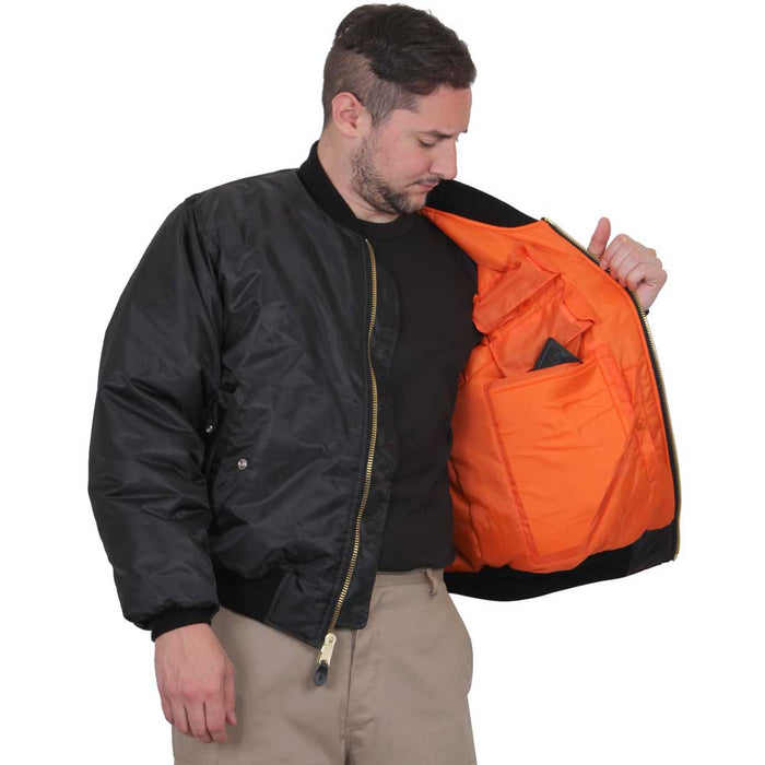 Rothco Mens Concealed Carry MA-1 Nylon Flight Jacket