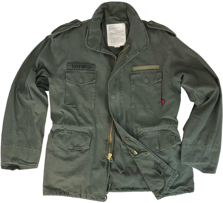 Rothco Vintage Mens Military Olive M65 Field Jacket