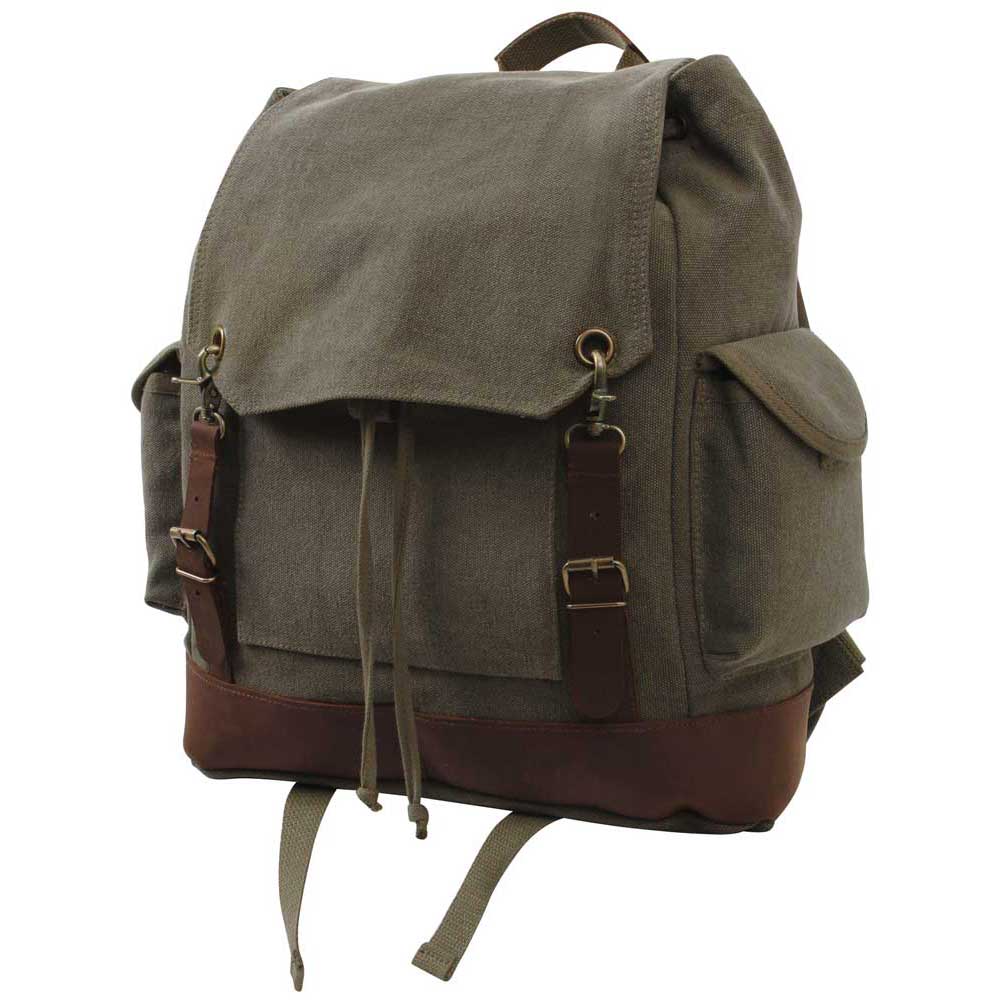 Vintage Expedition Olive Rucksack Backpack