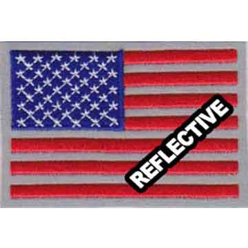 REFLECTIVE American Flag Uniform Patch