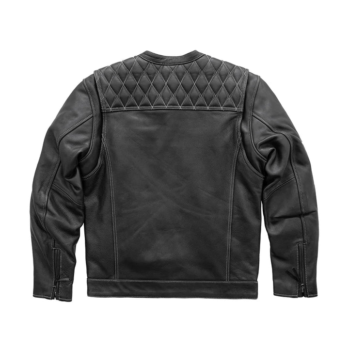 Cinder Men's Café Style Leather Jacket - Limited Edition
