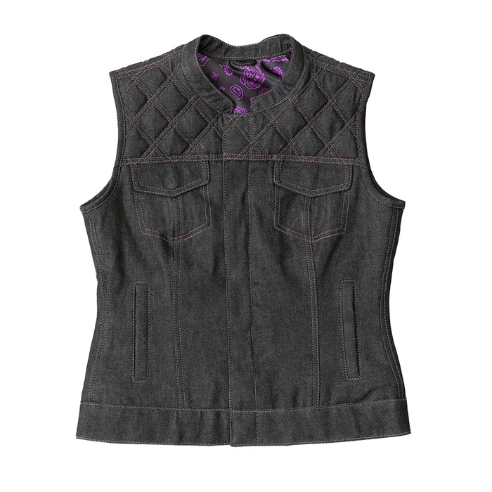 Eclipse Women's Club Style Denim Vest - Limited Edition