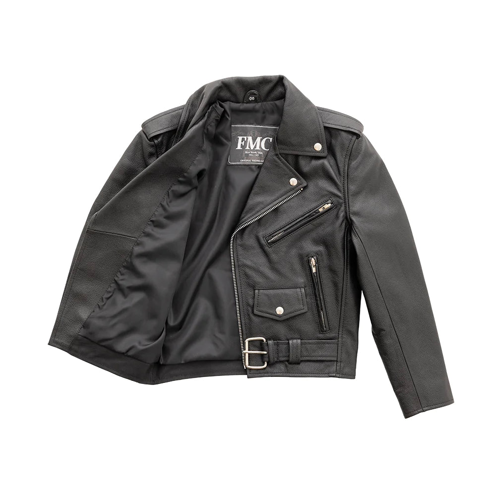 Kids - Cry Baby Motorcycle Leather Jacket by First MFG