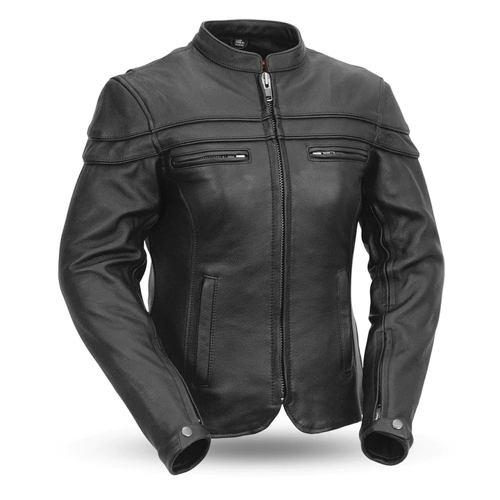 Maiden Women's Motorcycle Leather Jacket by First MFG.