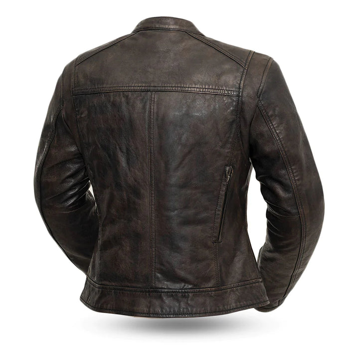 Trickster Women's Motorcycle Leather Jacket by First MFG
