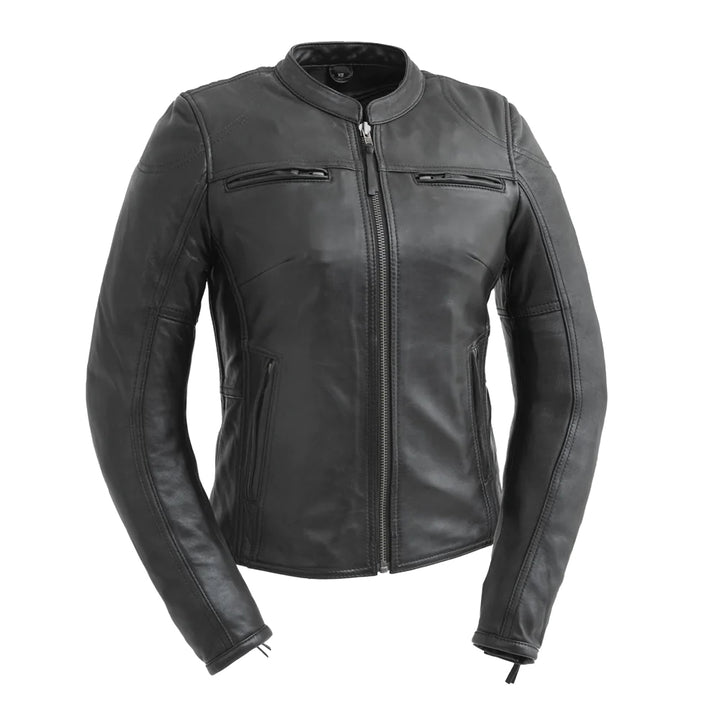 Supastar Women's Motorcycle Leather Jacket by First MFG