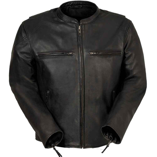 First Mfg Mens Indy Vented Leather Motorcycle Jacket