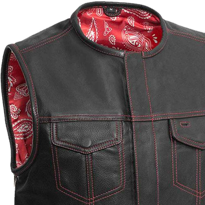 First Mfg Mens Bandit Concealment Leather Vest
