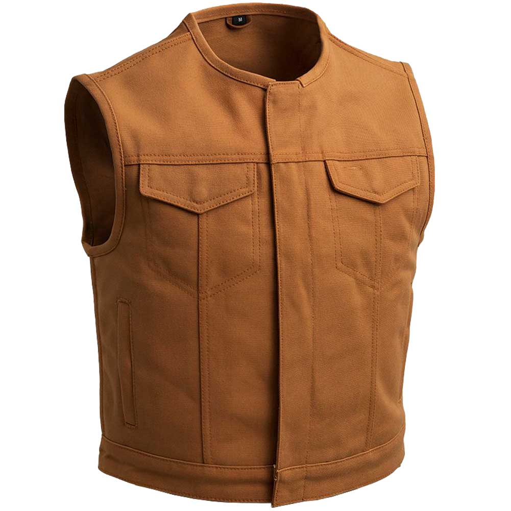First Manufacturing Company Men's The Club Cut Motorcycle Leather Vest