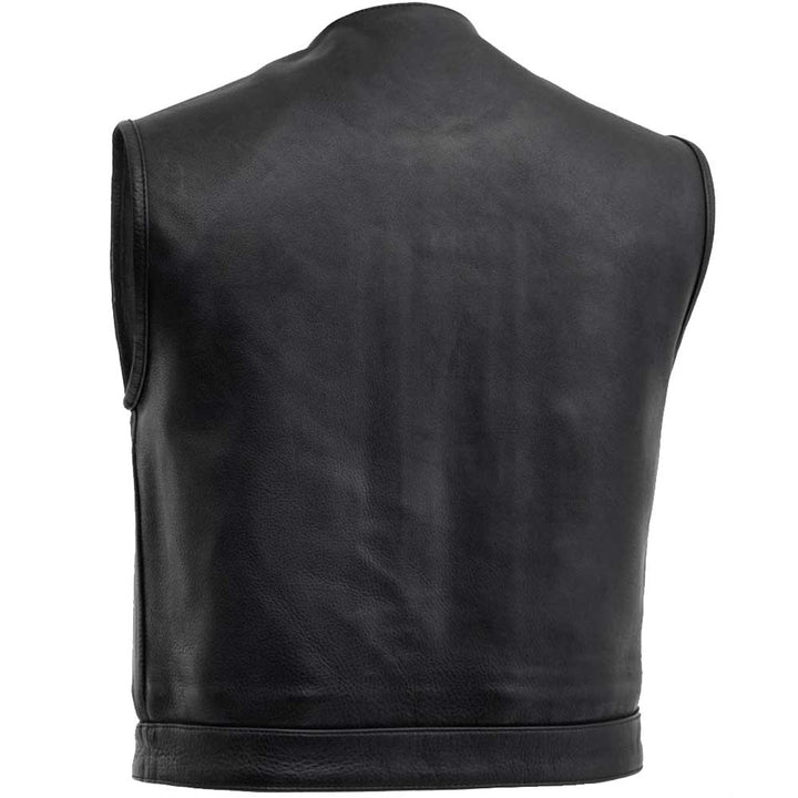 First Mfg Mens Lowside Cropped Concealment Leather Vest Size 3XLARGE - Final Sale Ships Same Day