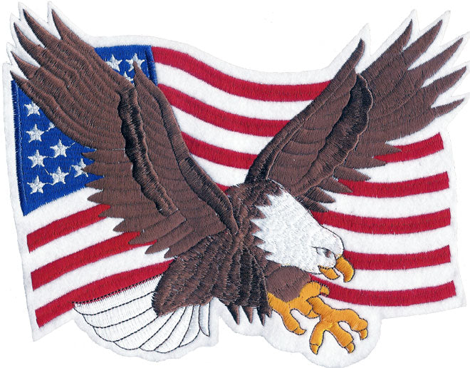 Large Embroidered Flag & Eagle Patch