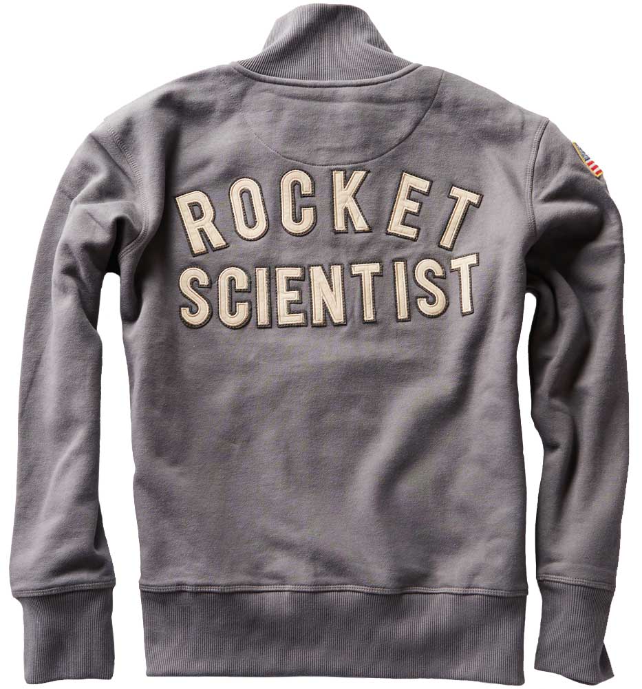 NASA Rocket Scientist Grey Zip Fleece Jacket