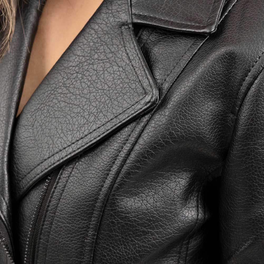 Whet Blu Womens Lauren Faux Leather Biker Jacket