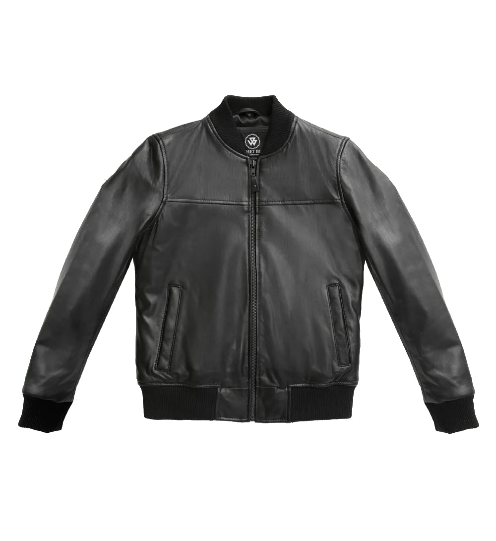"Dani" Leather Bomber Jacket by Whet Blu