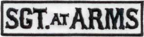 Motorcycle Club White Sargent at Arms Patch