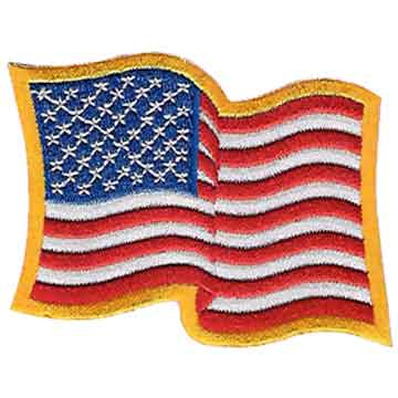 Waving American Flag Uniform Patch