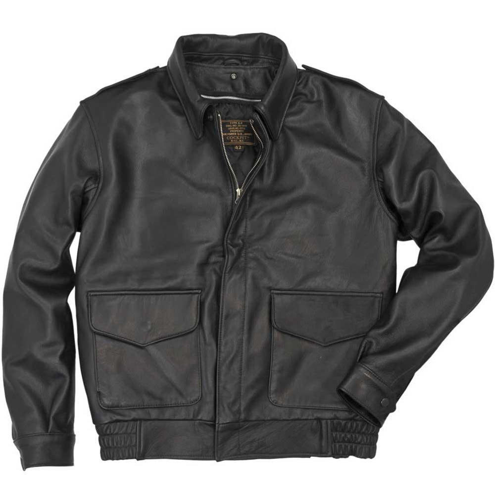 Cockpit USA Mens Flight Crew Leather Jacket - Legendary USA