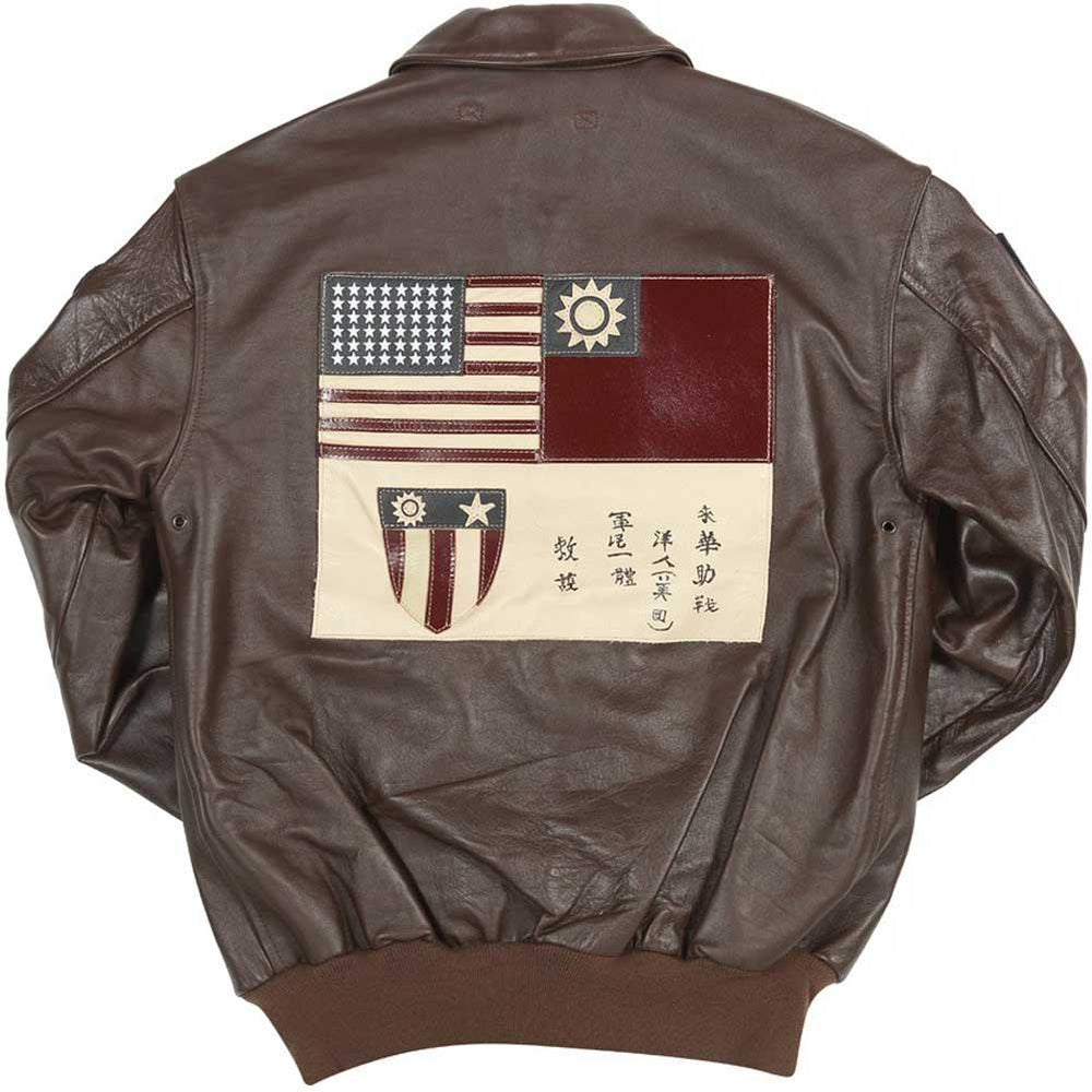 Cockpit USA Mens Flying Tigers Horsehide A-2 Flight Jacket - Legendary USA