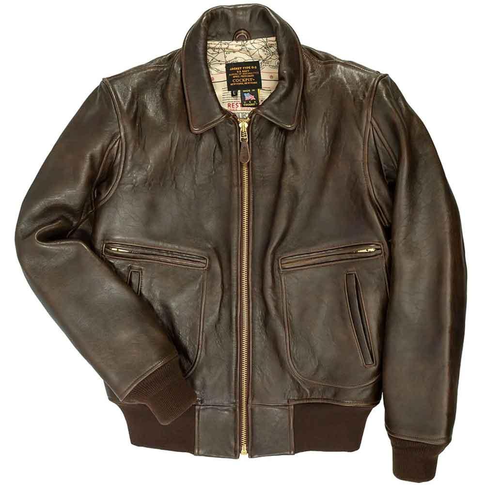 Brown Charles Chevignon G2 Raider Flight Jacket Cockpit USA