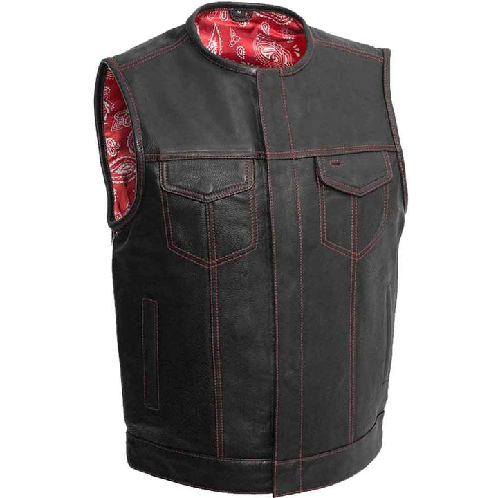 First Mfg Mens Bandit Concealment Leather Vest - Legendary USA