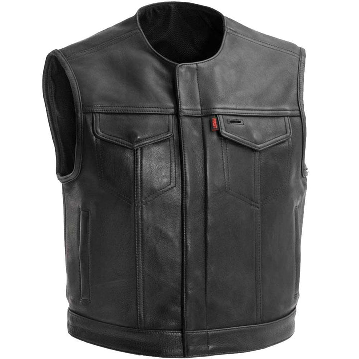 First Mfg Mens Lowside Cropped Concealment Leather Vest - Legendary USA