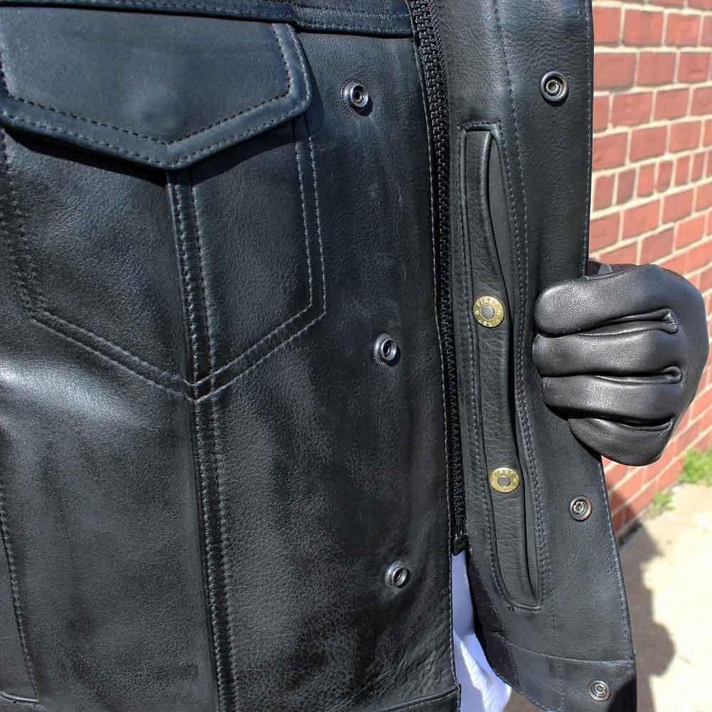 First Mfg Mens Lowside Cropped Concealment Leather Vest - Legendary USA