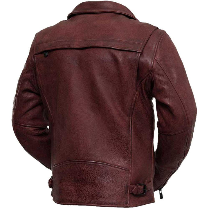 First Mfg Mens Night Rider Vented Leather Motorcycle Jacket - Legendary USA