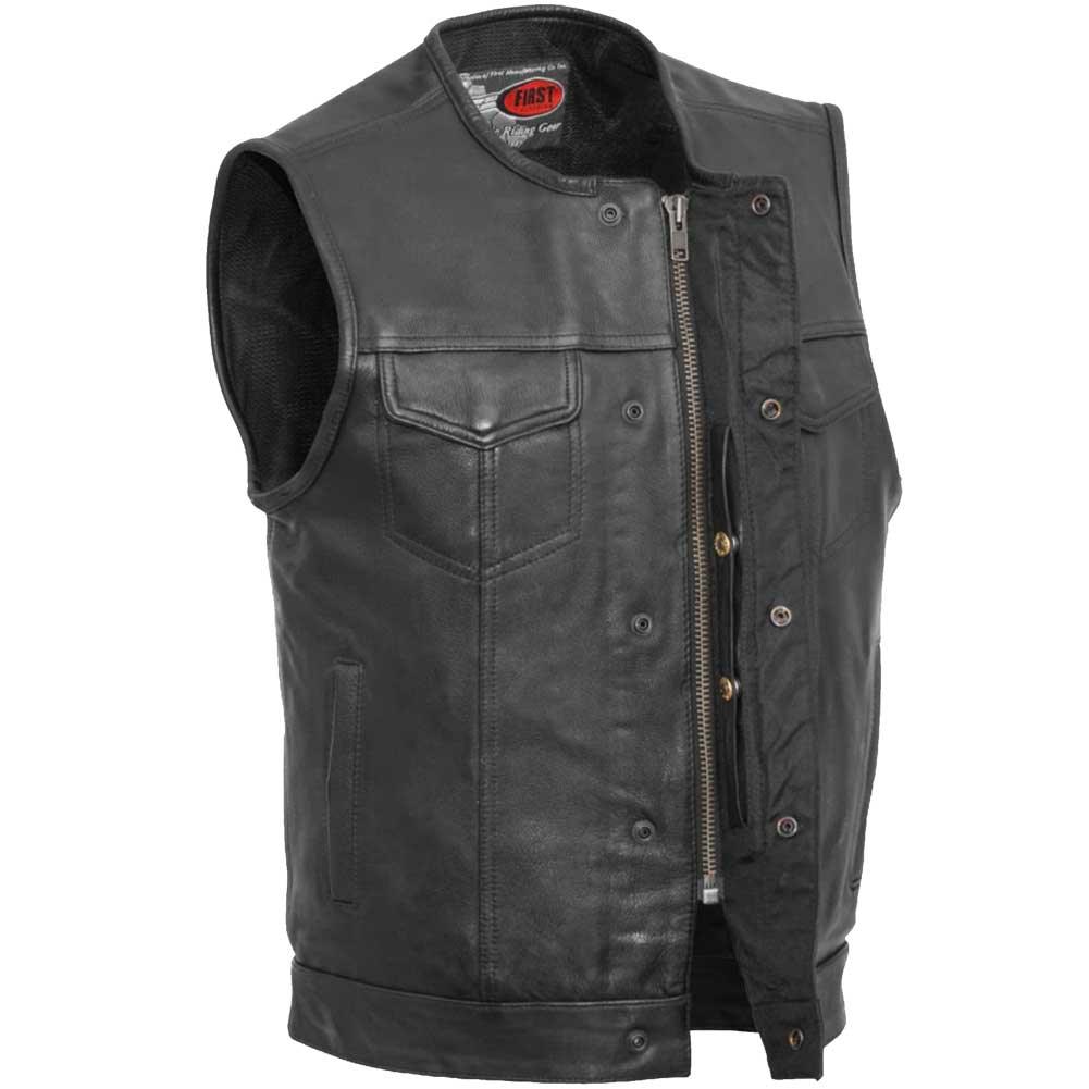 First Mfg Mens No Rival Concealment Leather Vest - Legendary USA
