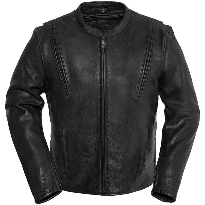 First Mfg Mens Revolt Vented Leather Motorcycle Jacket - Legendary USA