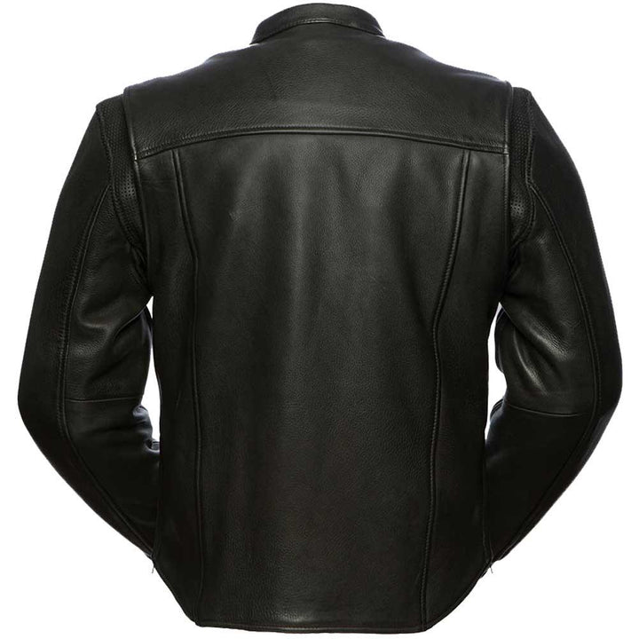 First Mfg Mens Revolt Vented Leather Motorcycle Jacket - Legendary USA