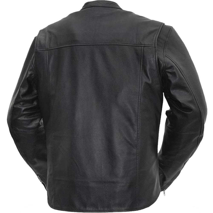 First Mfg Mens Rocky Lightweight Leather Motorcycle Jacket - Legendary USA