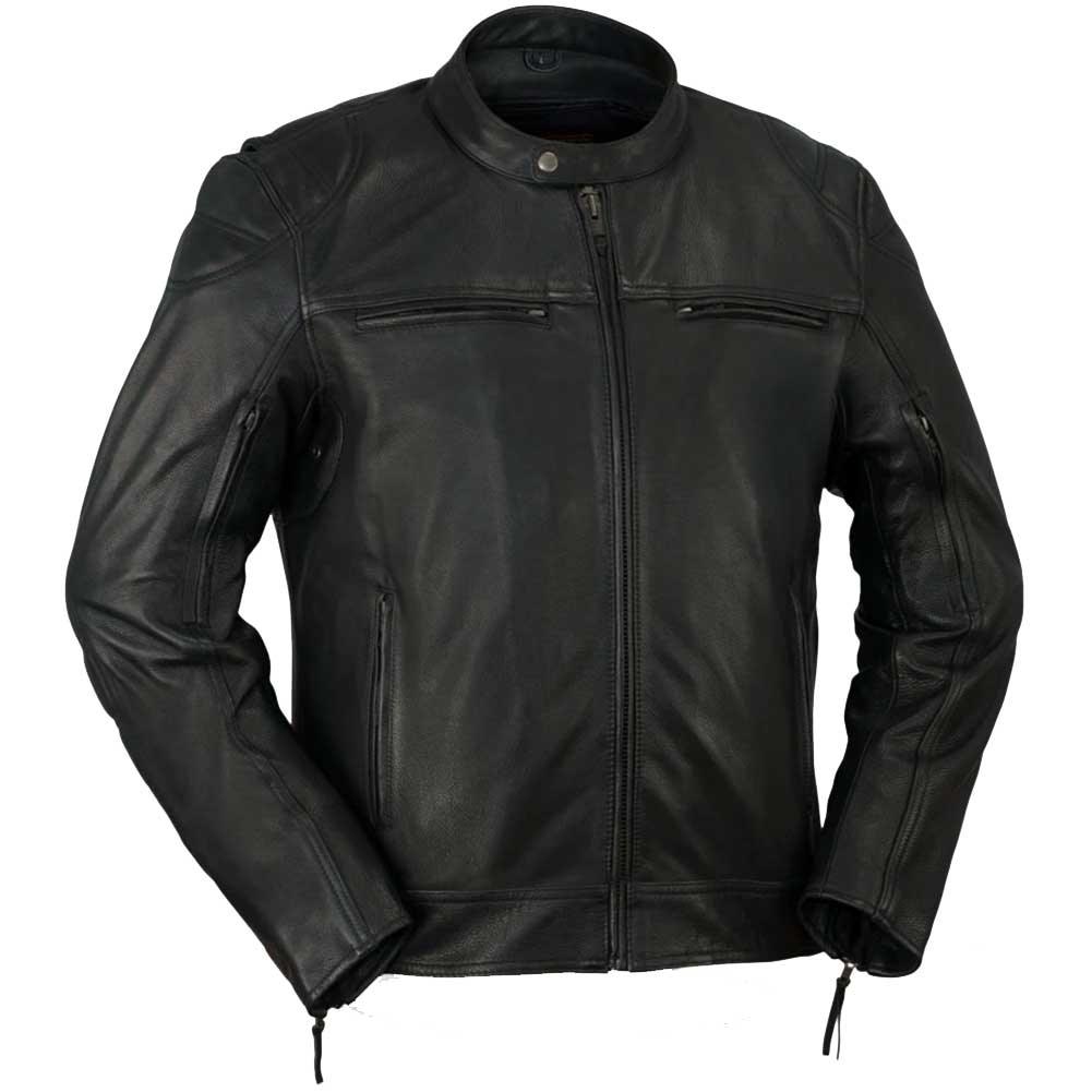 Men's Cafe Racer Leather Jacket | Vented Motorcycle Jacket – Legendary USA