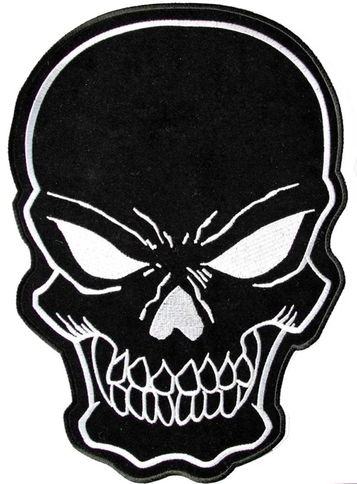 Large 11" Black Skull Patch - Legendary USA