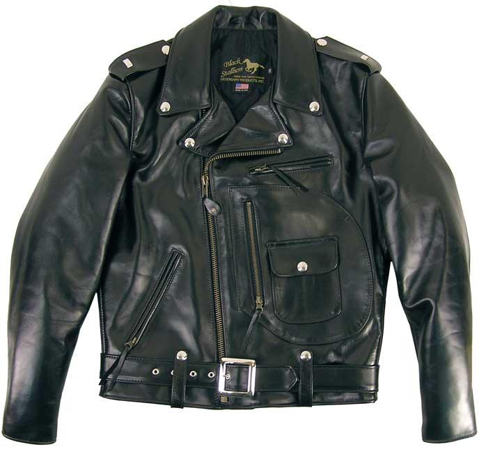 Legendary Black Stallion Horsehide Motorcycle Jacket - Legendary USA