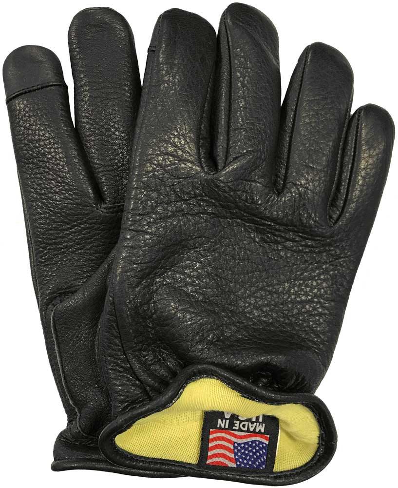 Legendary Mens Deerskin Aramid Lined Short Wrist Touchscreen Gloves - Legendary USA